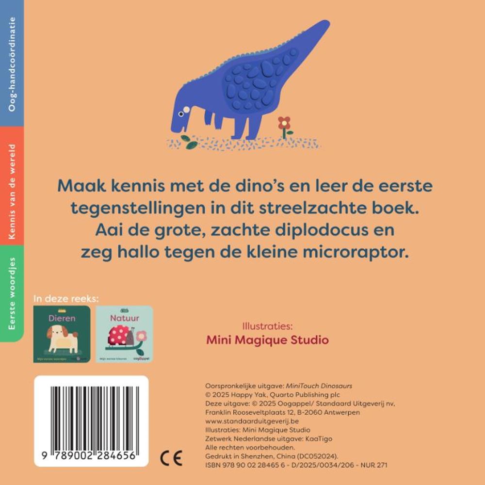 Libro táctil: frota y siente: dinosaurios 2+
