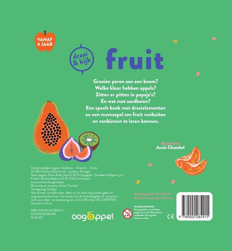 Libro de mesa: gira y mira fruta 4+