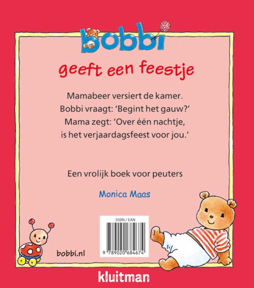 Uitgeverij kluitman bobbi geeft een feestje 2+