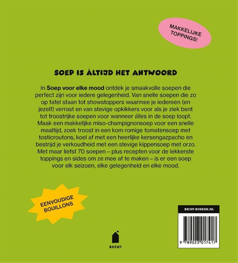 Soep voor elke mood. kookboek.