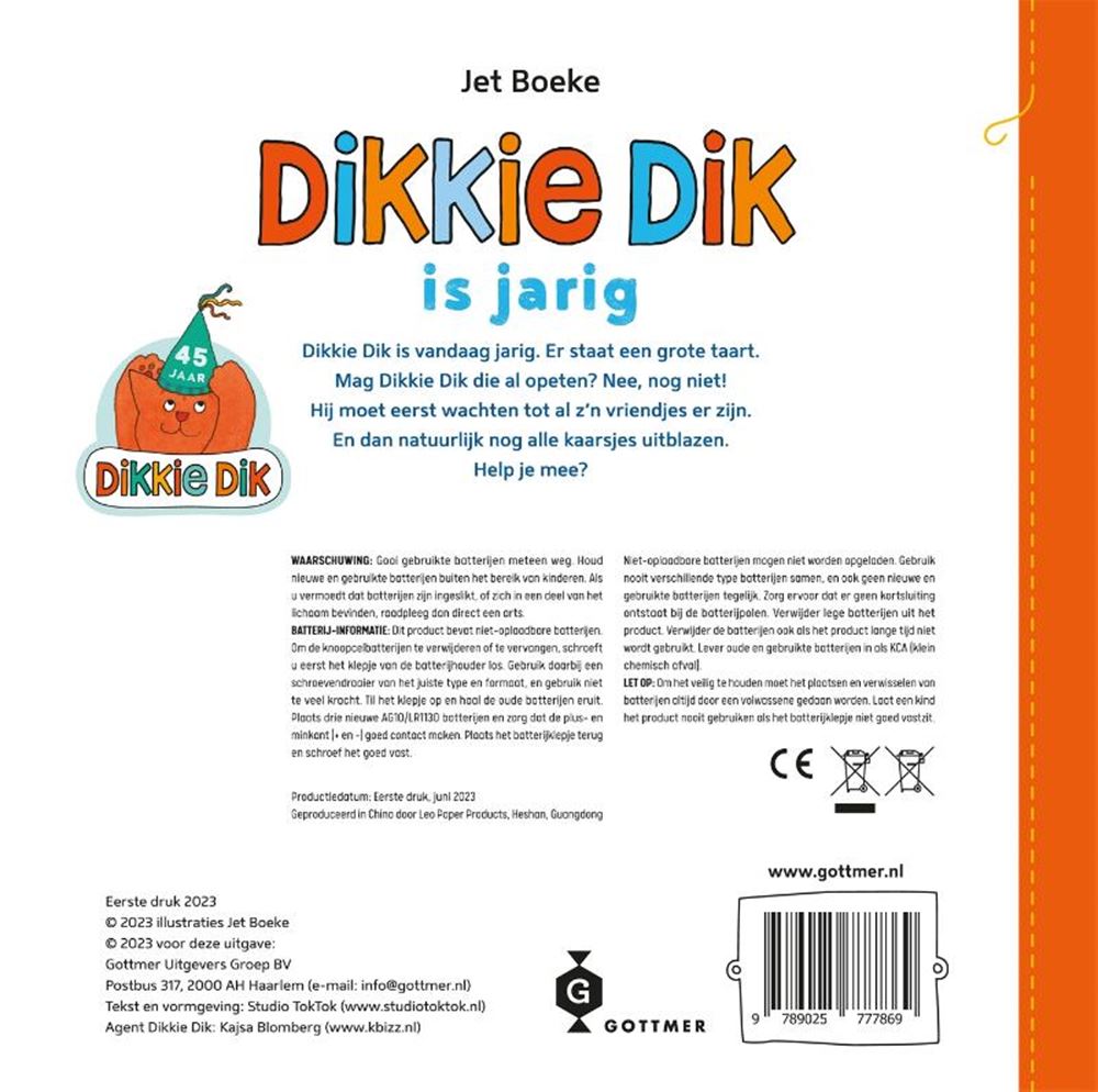 Libro del cumpleaños de Dikkie Dik