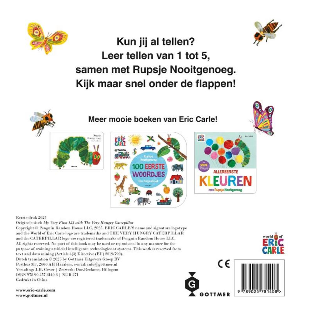Allereerste cijfers met rupsje nooitgeno