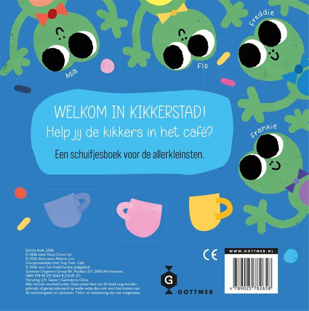 Café. kikkerstad kartonboek. 2+