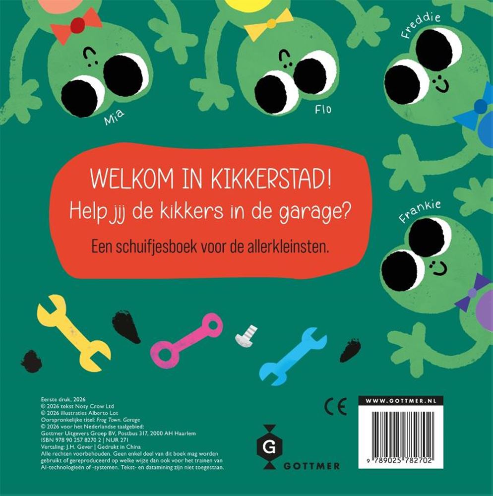 Garage. kikkerstad kartonboek. 2+