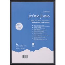 Cornice intercambiabile in alluminio e antiriflesso 21x29,7cm nera
