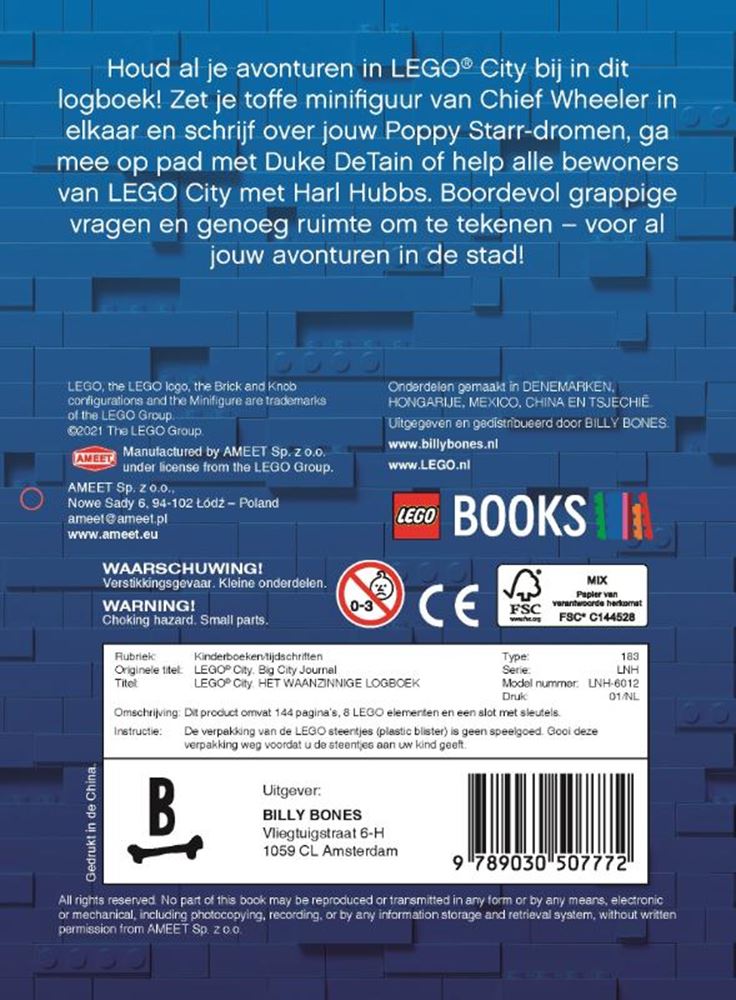 Lego city, het waanzinnige logboek. 6+