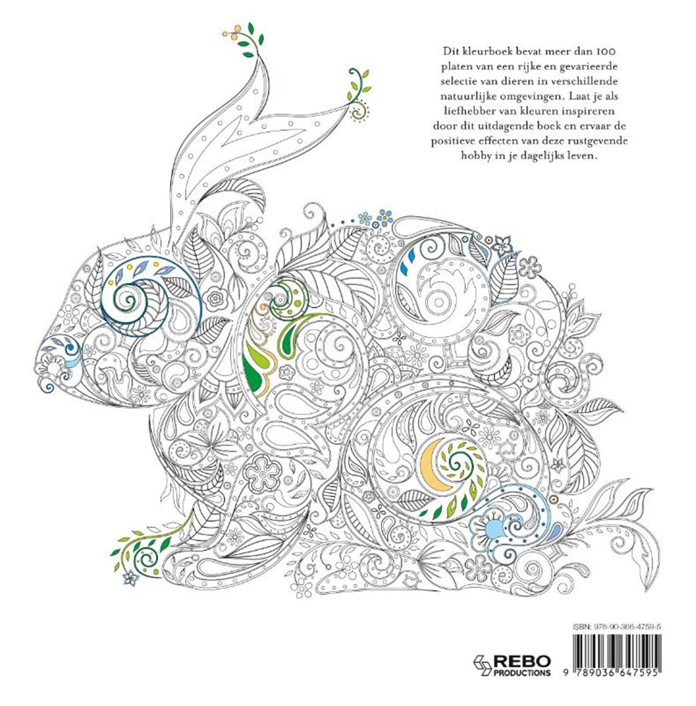 Libro da colorare: fantasia animale per adulti