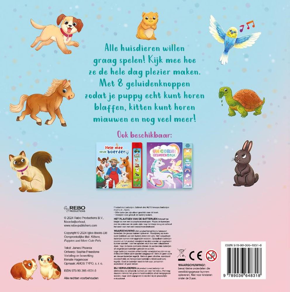Rebo editores gatitos, cachorros y otras lindas mascotas - 8 sonidos