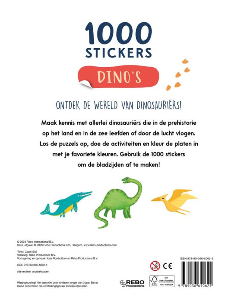 Dino's - 1000 stickers 4+