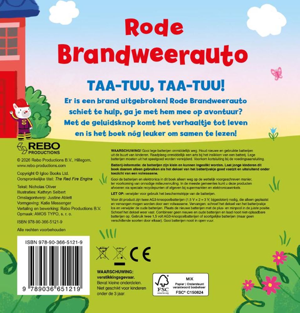 Rebo publishers rode brandweerauto - geluidenboek