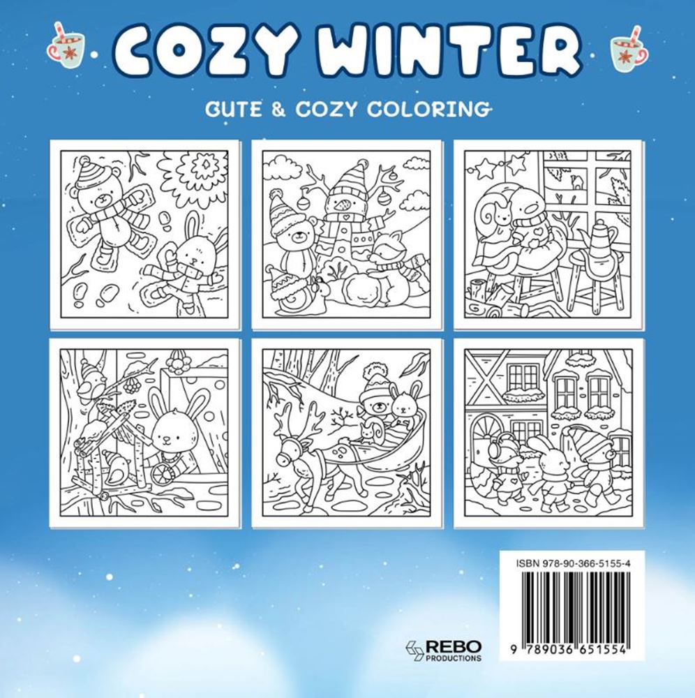 Rebo publishers cozy winter - cute cozy coloring book