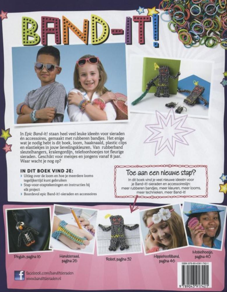 Band-it hooked on rubberbandsieraden. 8+