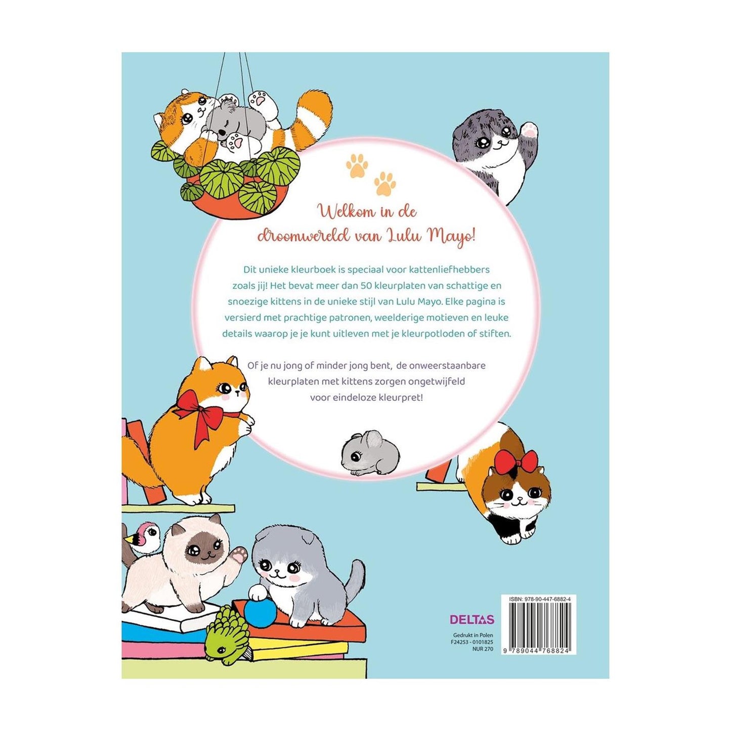 Libro para colorear lindos gatitos deltas