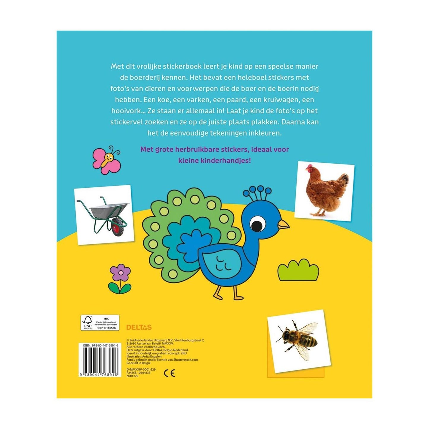 Libro de pegatinas Deltas en la granja.
