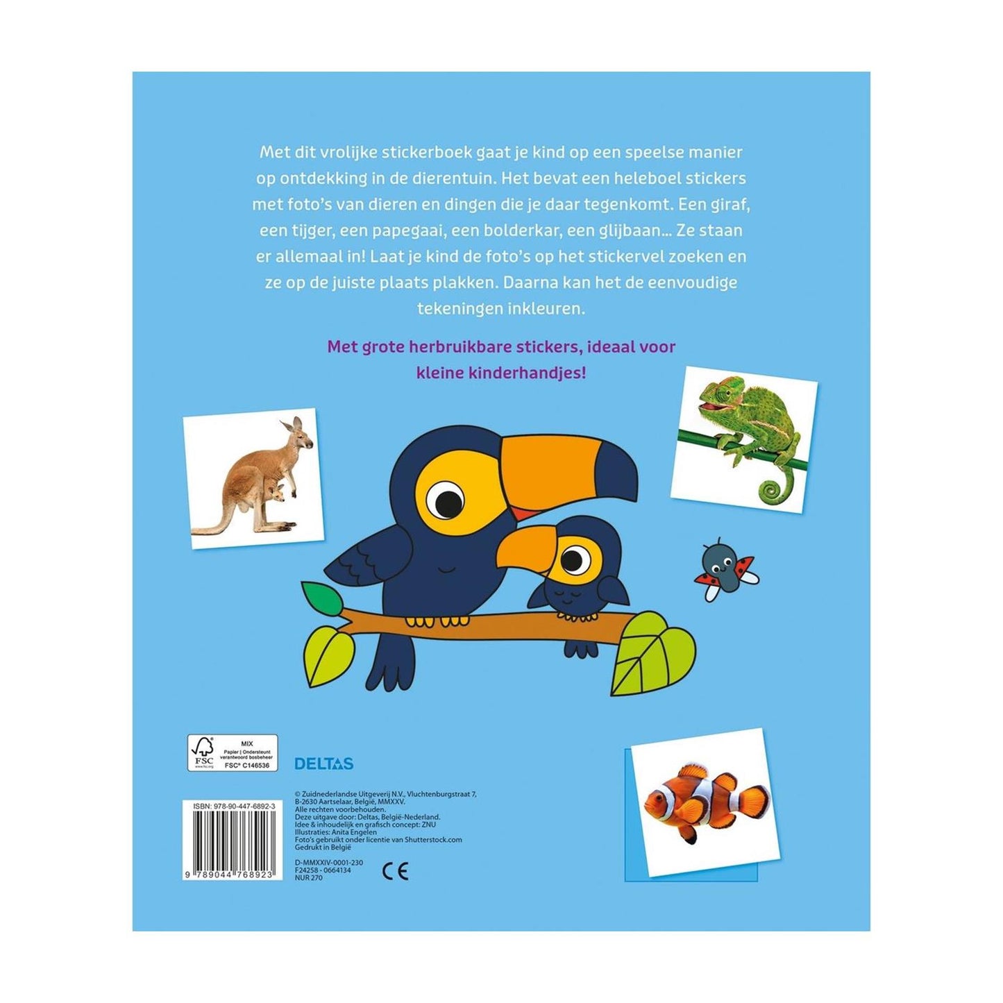 Libro de pegatinas Deltas en el zoo.
