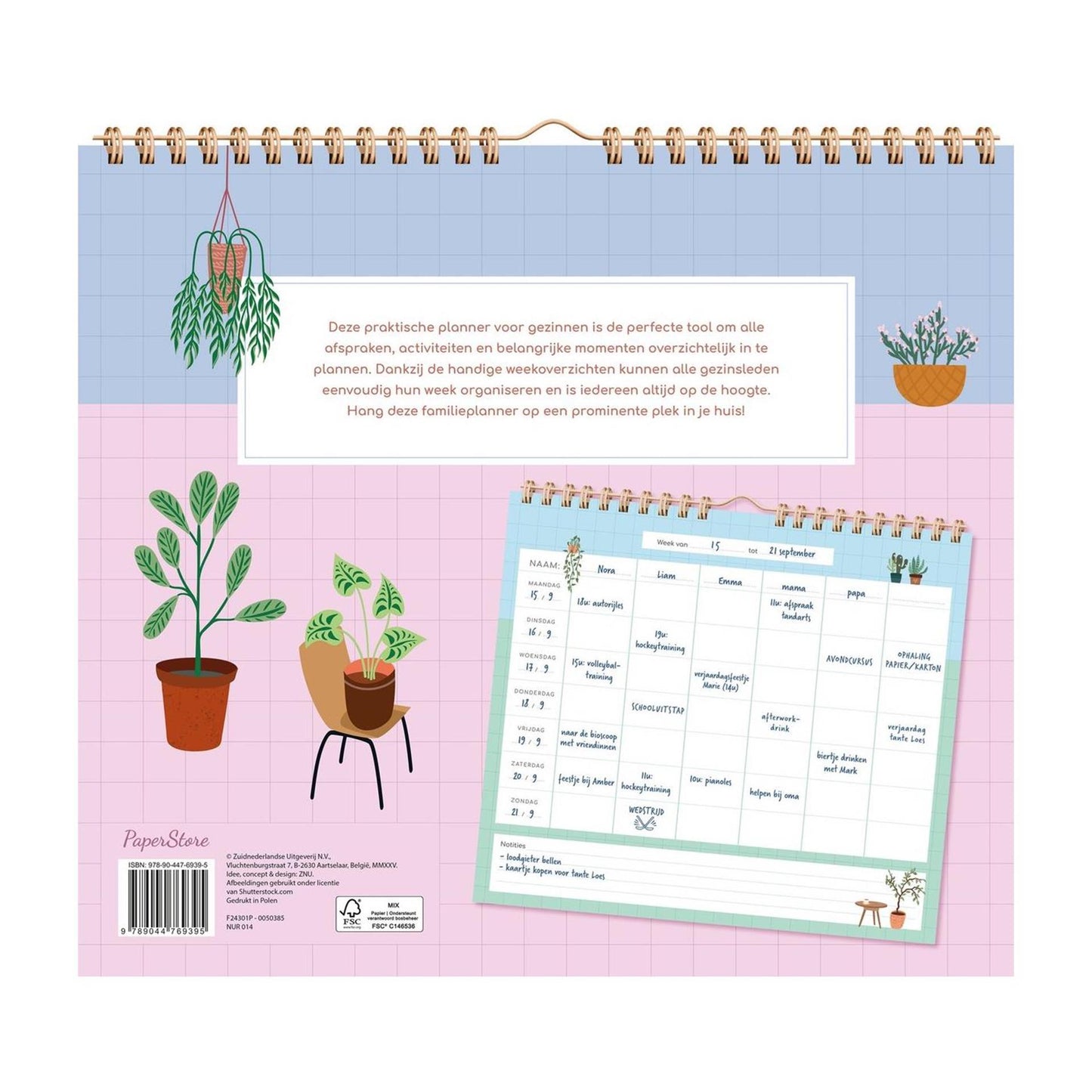 Planificador familiar Deltas - plantas de interior