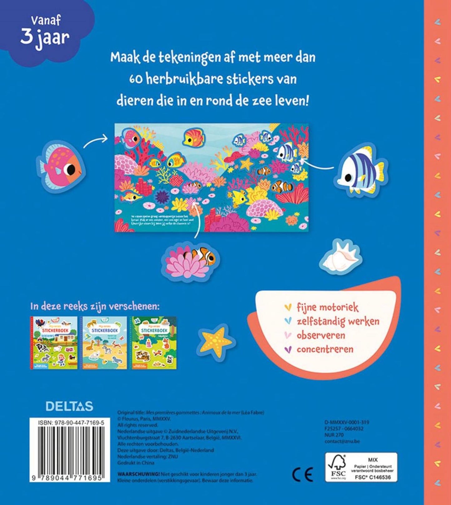 Deltas mi primer libro de pegatinas animales del mar