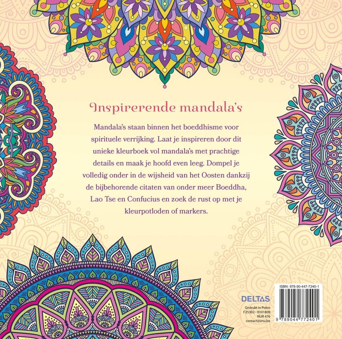 Colorear mandala deltas para adultos