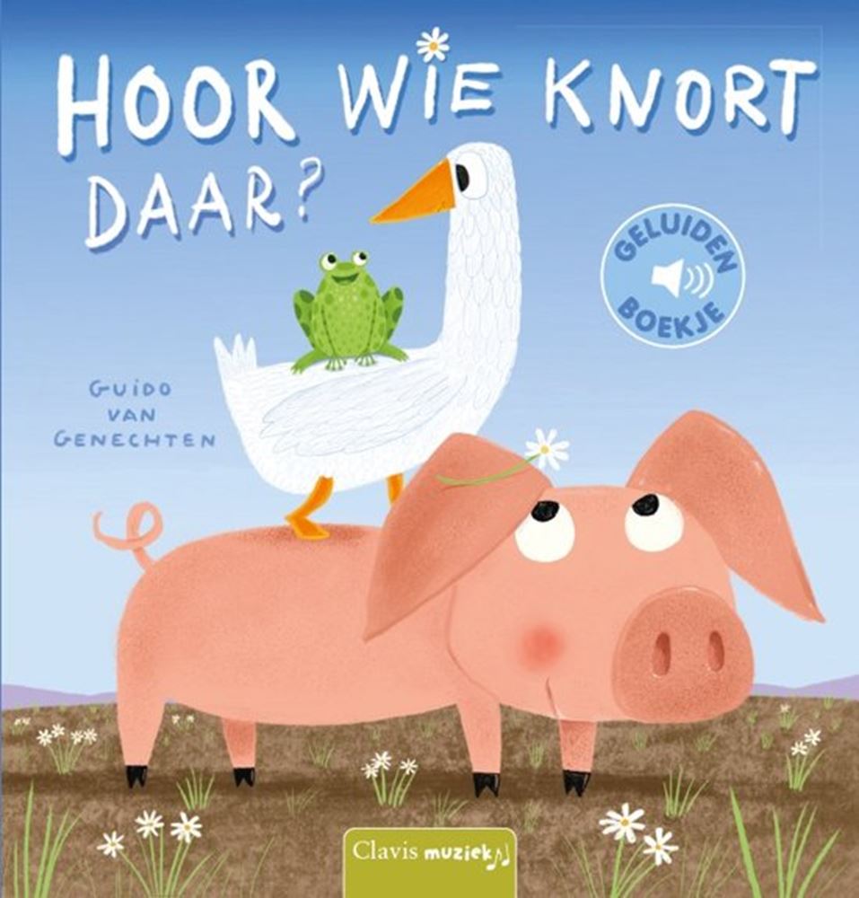 Geluidenboek: hoor wie knort daar. 2+