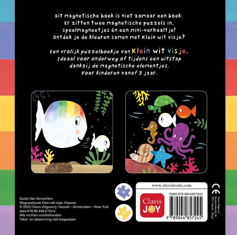 Libro magnético pequeños peces blancos. 3+