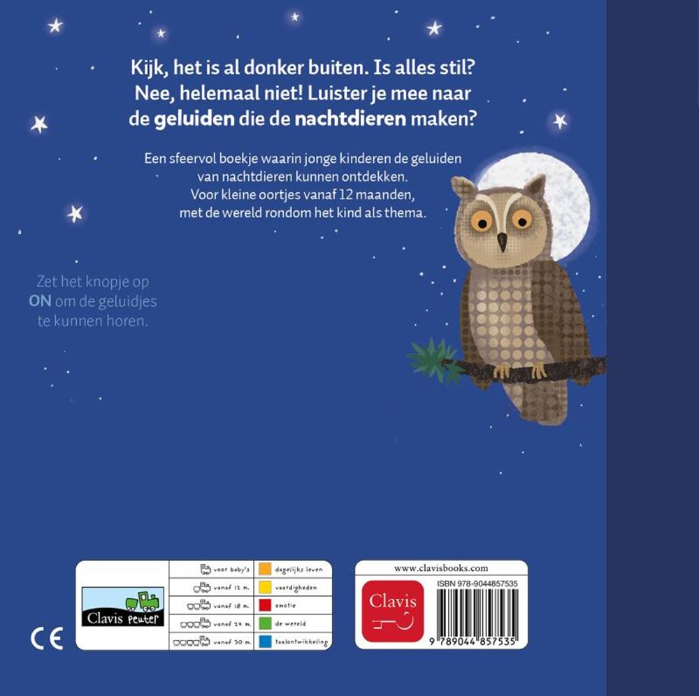 Libro sonoro: animales nocturnos. 1+