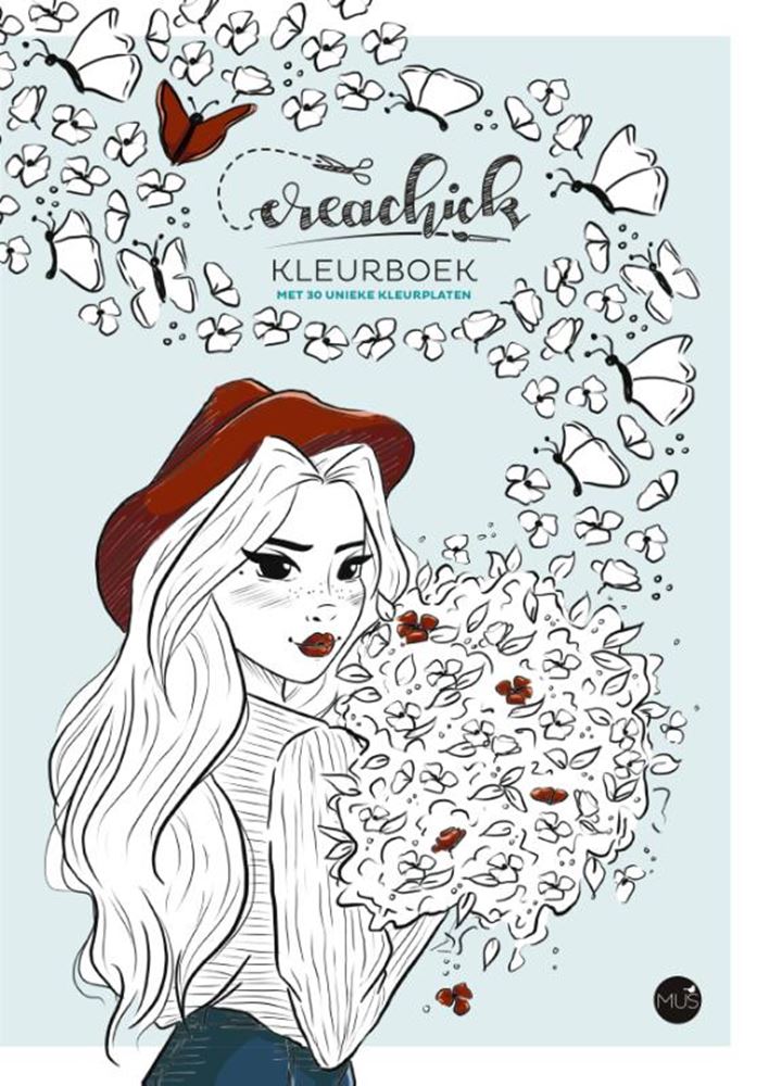 Libro da colorare Kluitman creachick con 30 pagine da colorare
