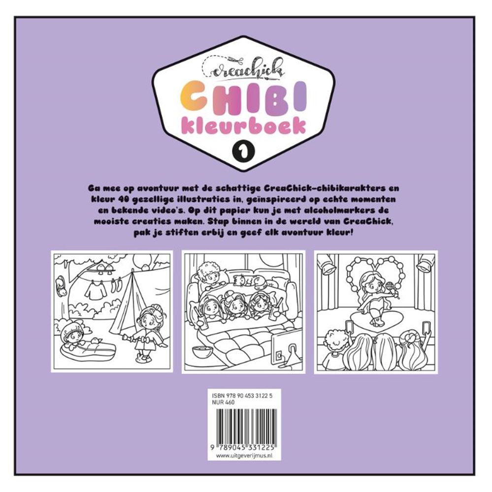 Kluitman creachick chibi libro da colorare 1