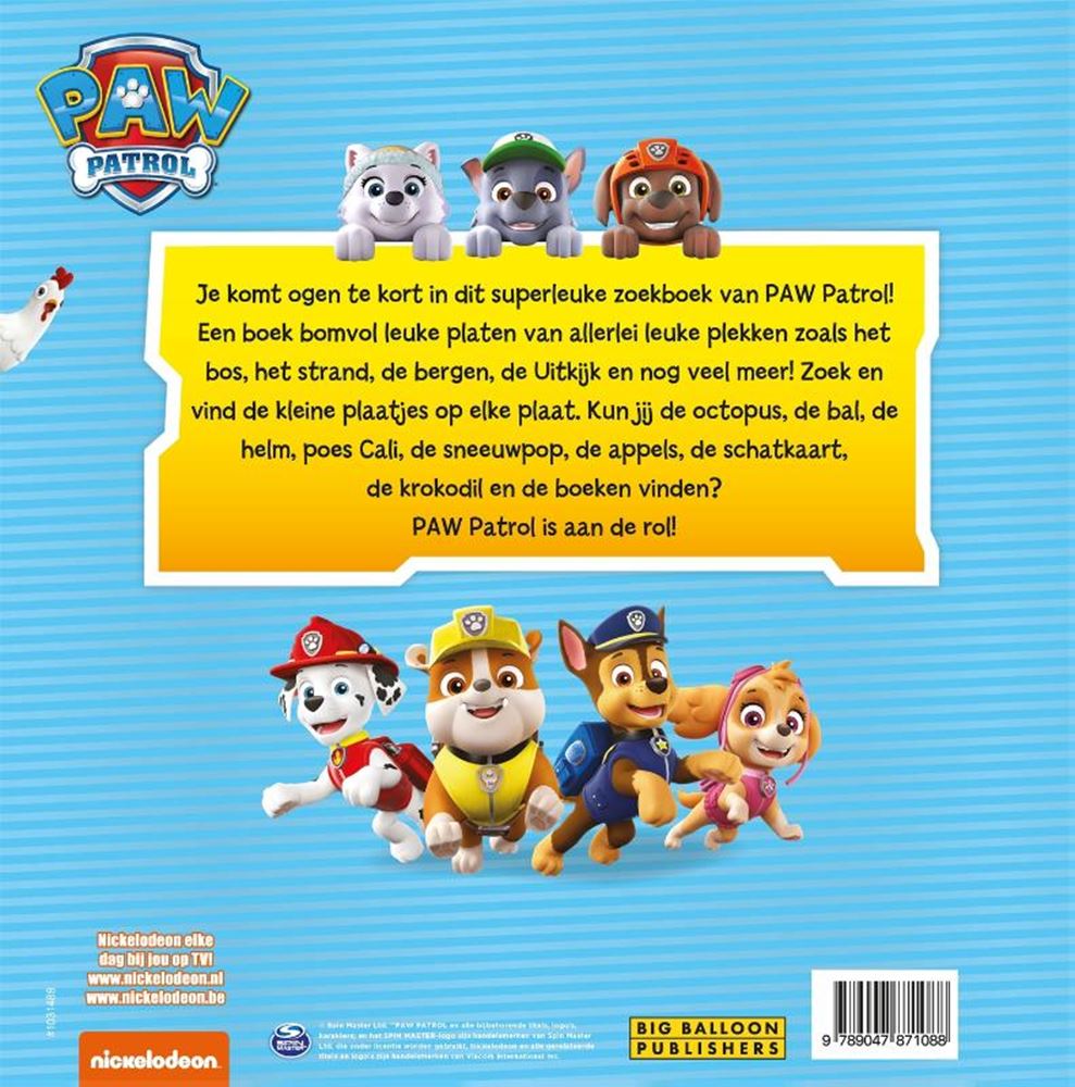 Libro de búsqueda grande de Paw Patrol 3+