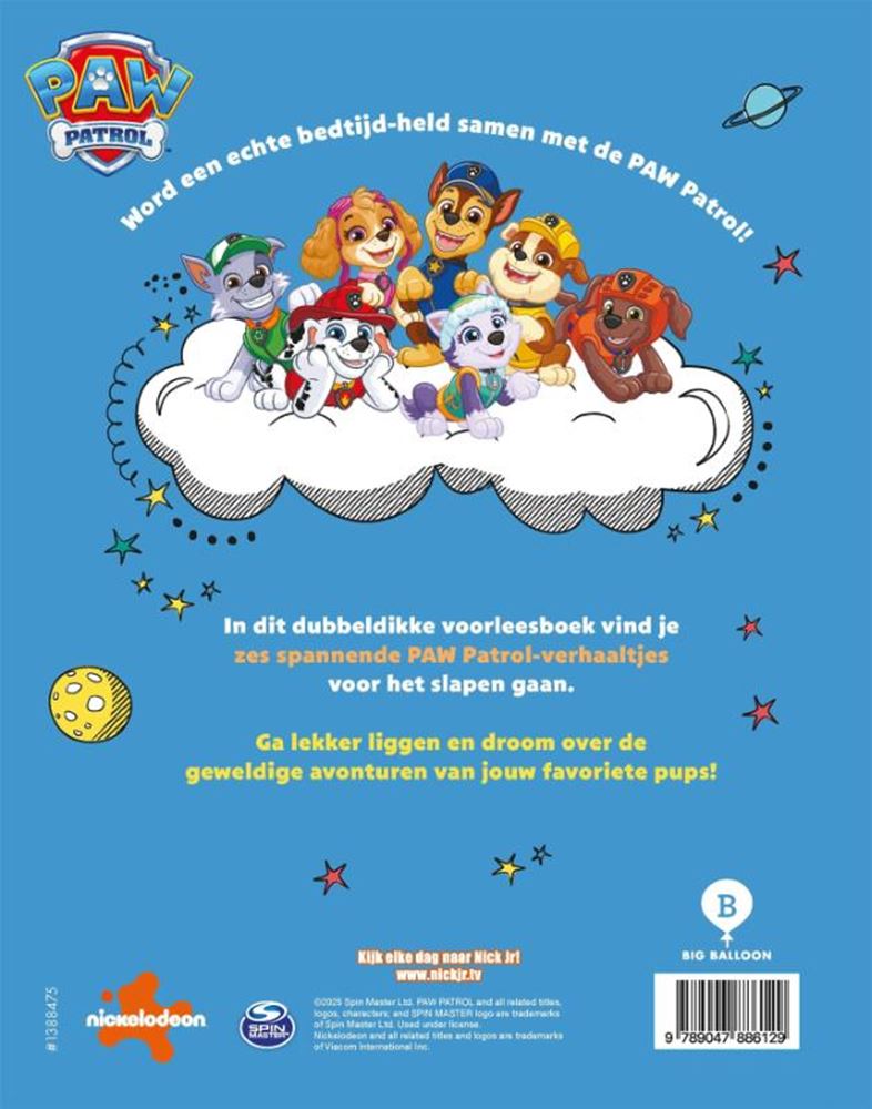 Gottmer uitgevers groep slaap lekker, pups - paw patrol