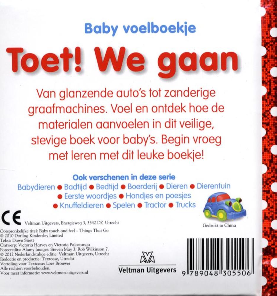 Libro táctil para bebés: toot. nos vamos. 0+