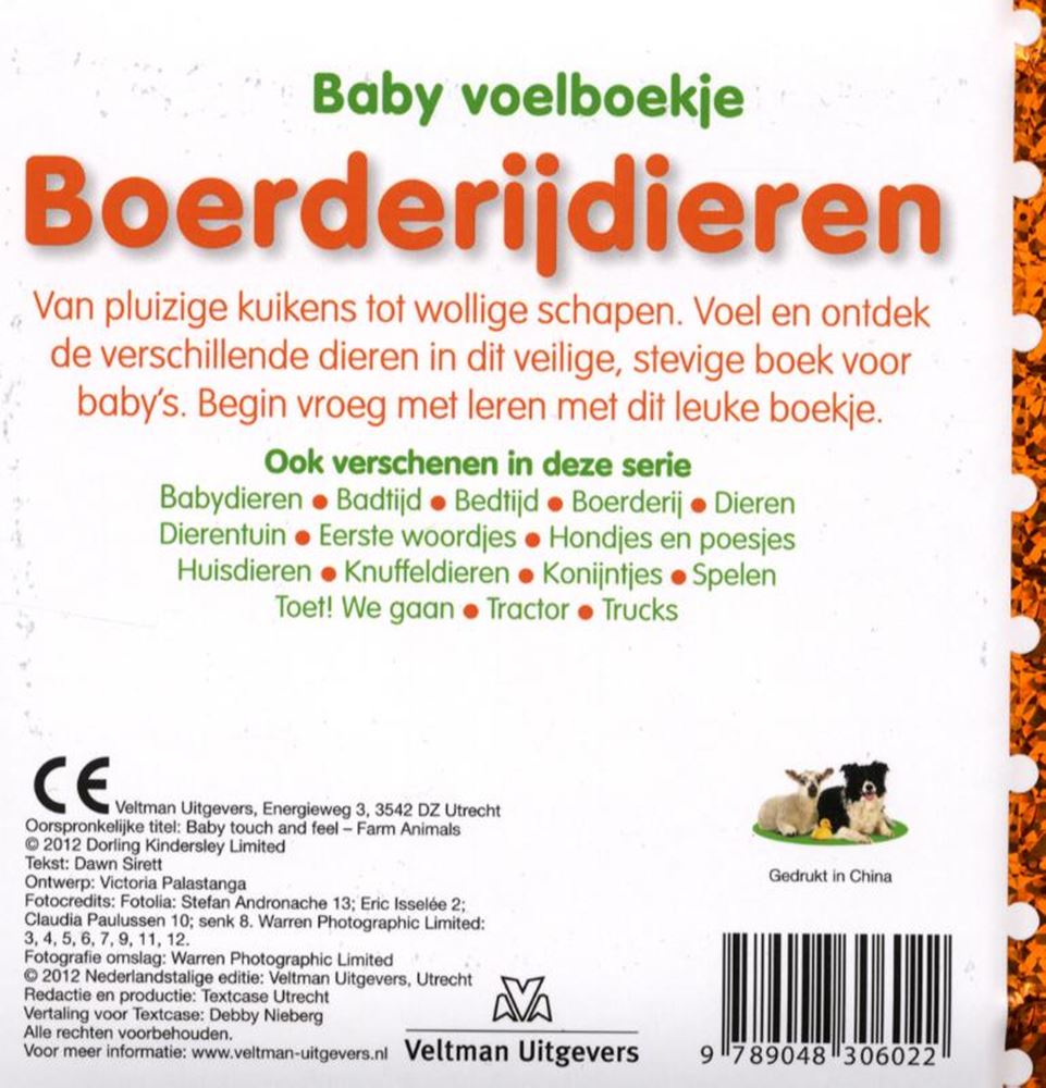 Libro táctil para bebés: animales de granja. 0+