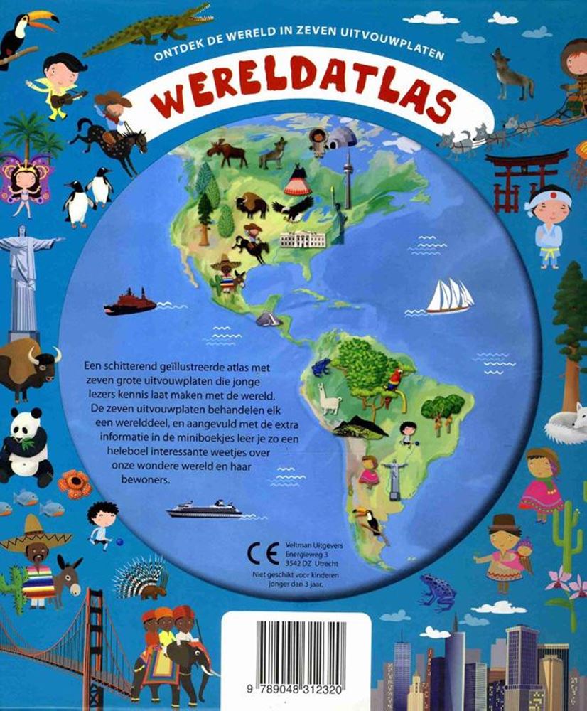 Atlas mundial (con láminas desplegables). 7+