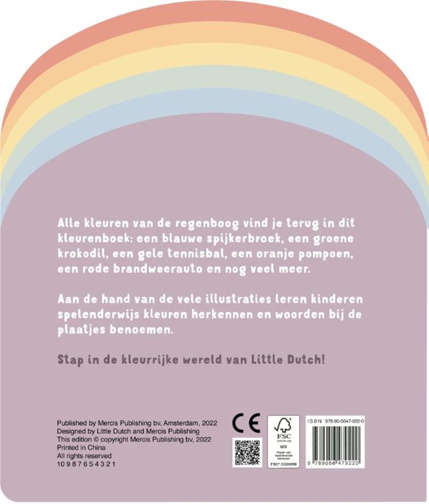 Prenota Little Dutch Regenboog Color Book Cardboard