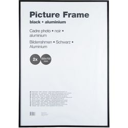 Cornice intercambiabile in alluminio e plexiglass antiriflesso 50x70cm nero
