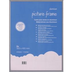 Cornice intercambiabile in alluminio e plexiglass antiriflesso 30x40cm grigio