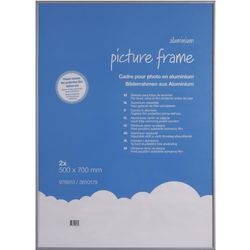 Cornice intercambiabile in alluminio e plexiglass antiriflesso 50x70cm grigio