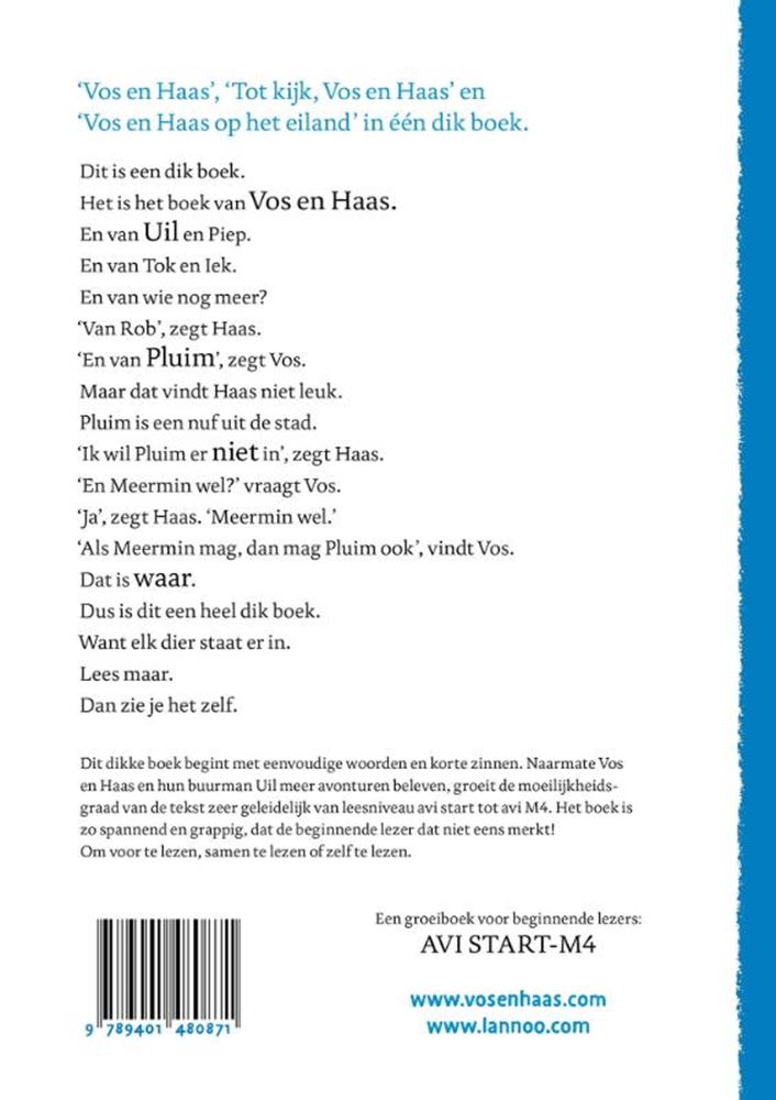 Vos en haas. het dikke boek. 6+
