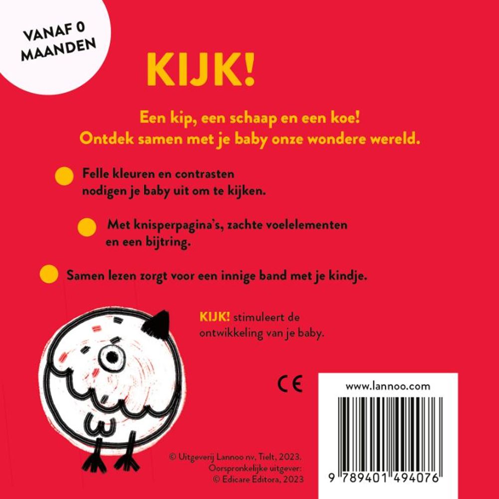 Kijk! op de boerderij 0+ stoffenboekje.