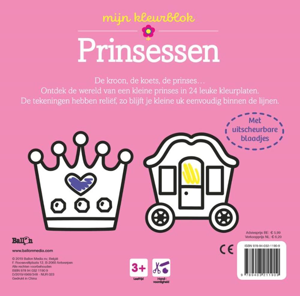 Book Color Block Principesses Dikke Lines