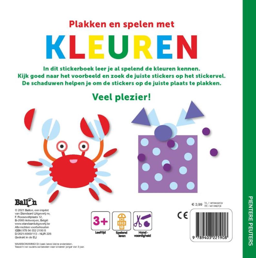 Libro di adesivi per bambini brillanti dell'editore standard - da colorare