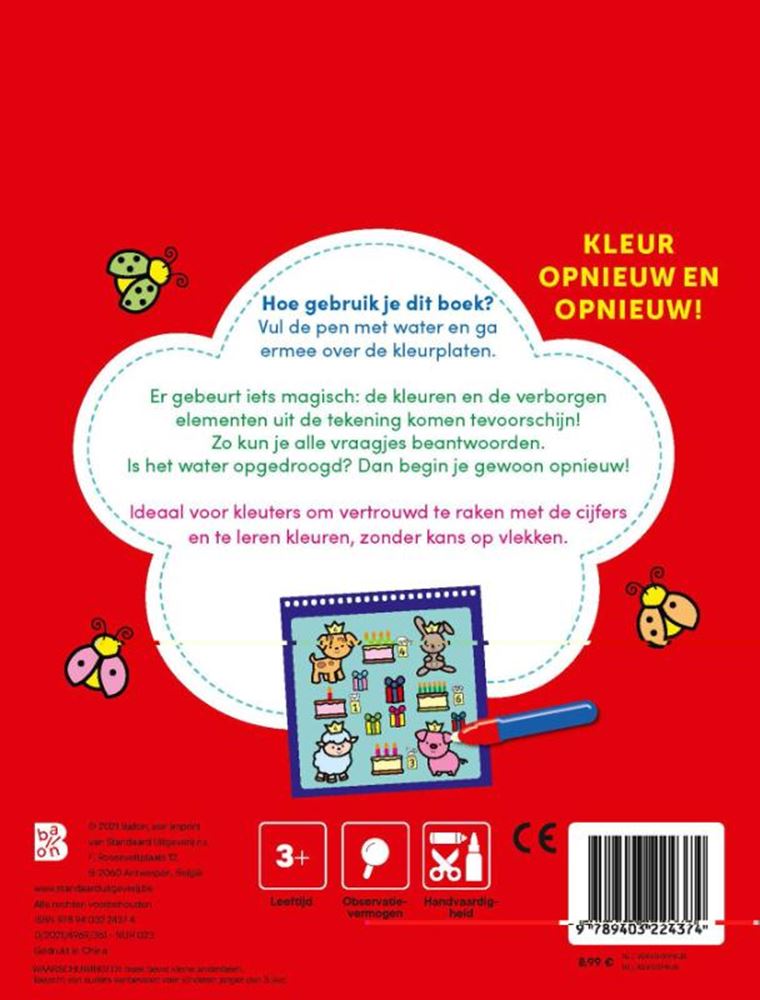 Coloración editorial estándar con agua - Aprendo a contar