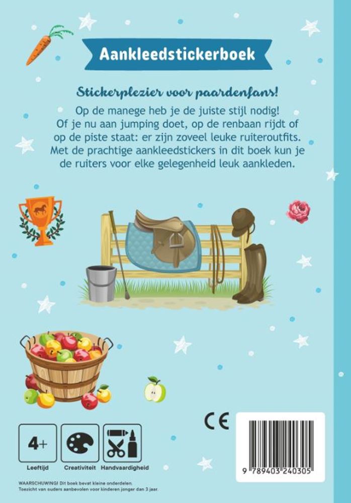 Mini libro di adesivi per vestire standard dell'editore - cavalli