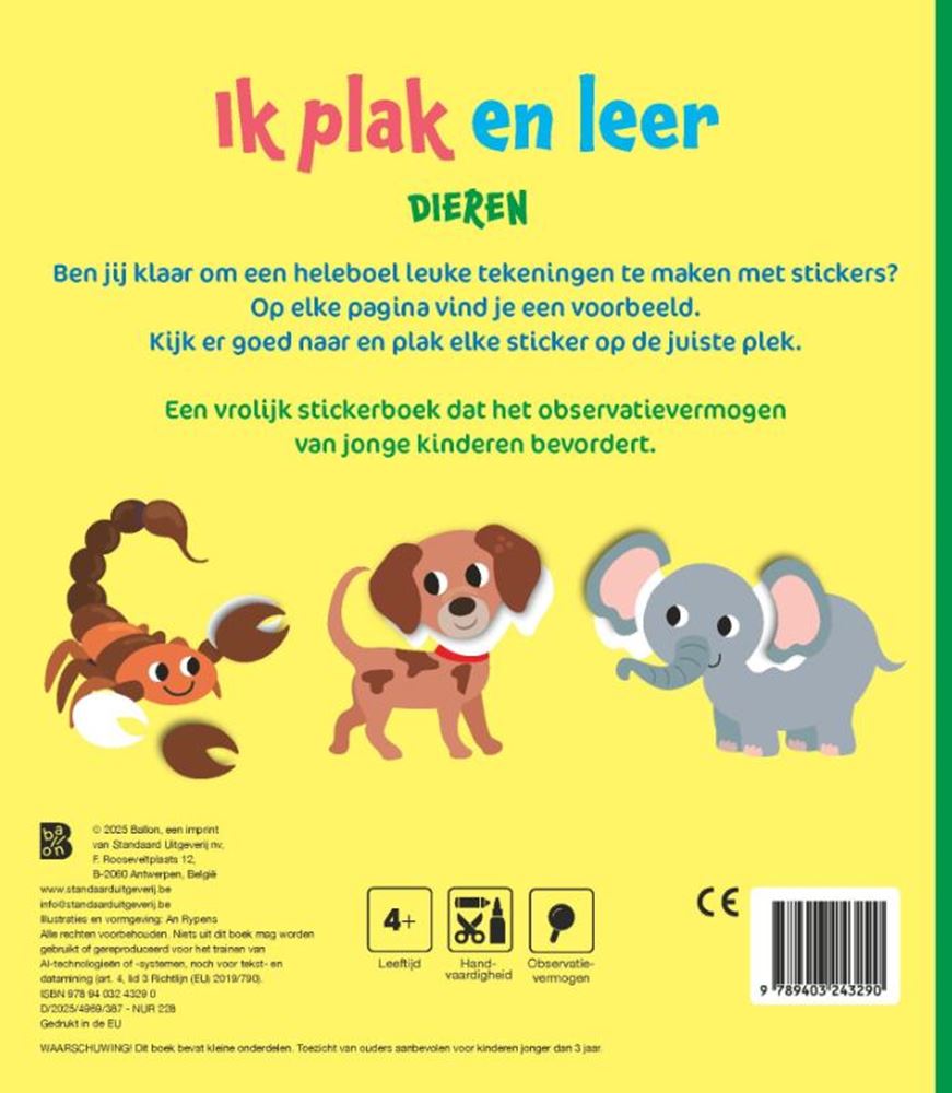 Editore standard Attacco e imparo: animali 4-5 anni