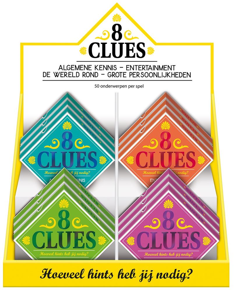 Display 8 clues - 4 x 3 ex. volwassene