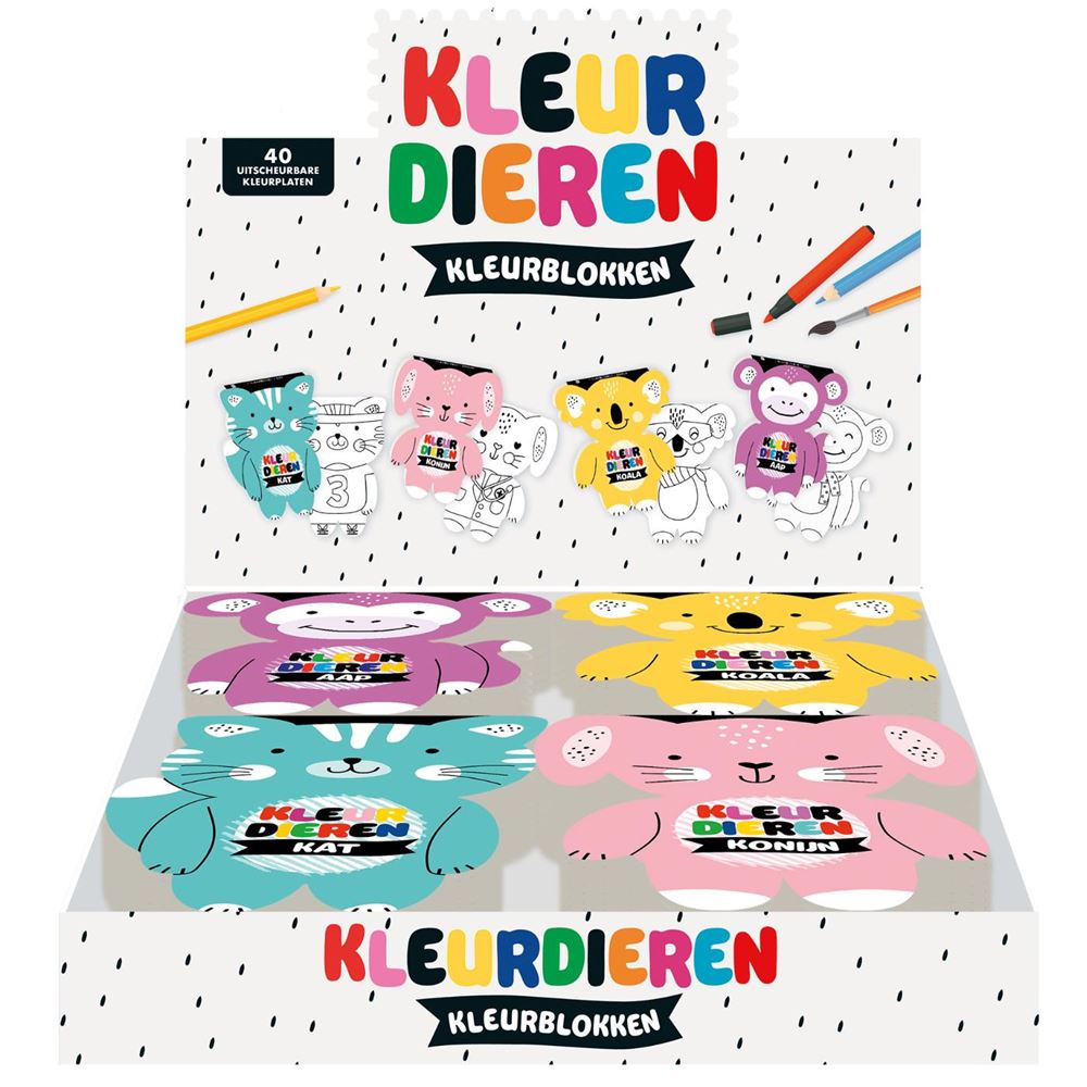 Display kleurdieren - 4 x 6 ex. 4+