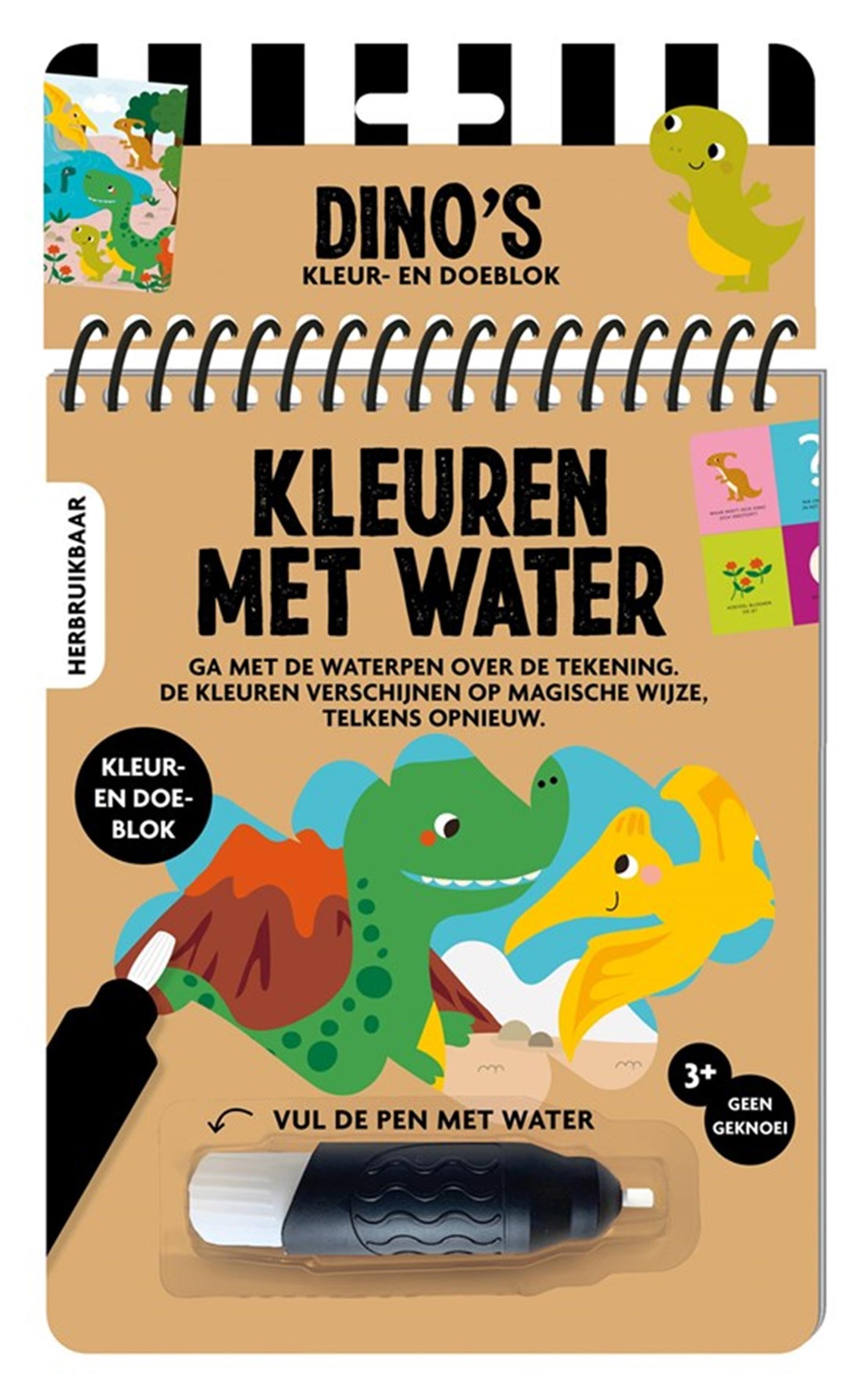 Libri di immagini da colorare con acqua - dinosauri