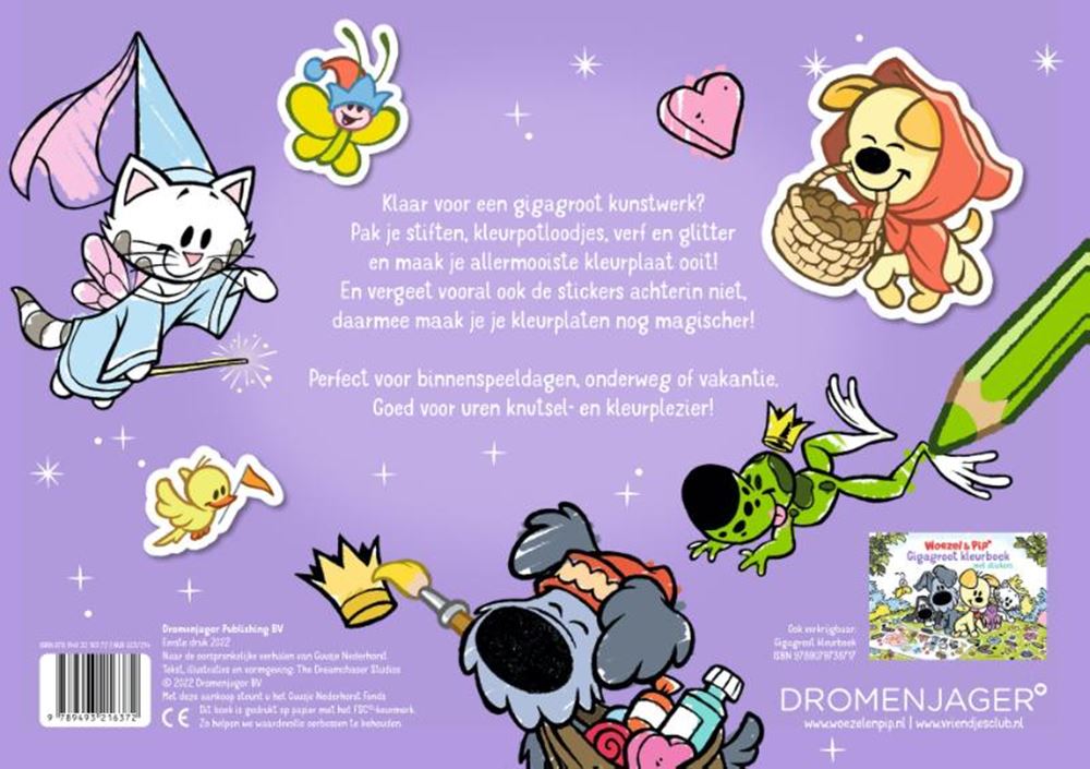 Woezel pip: cuento de hadas gigante para colorear
