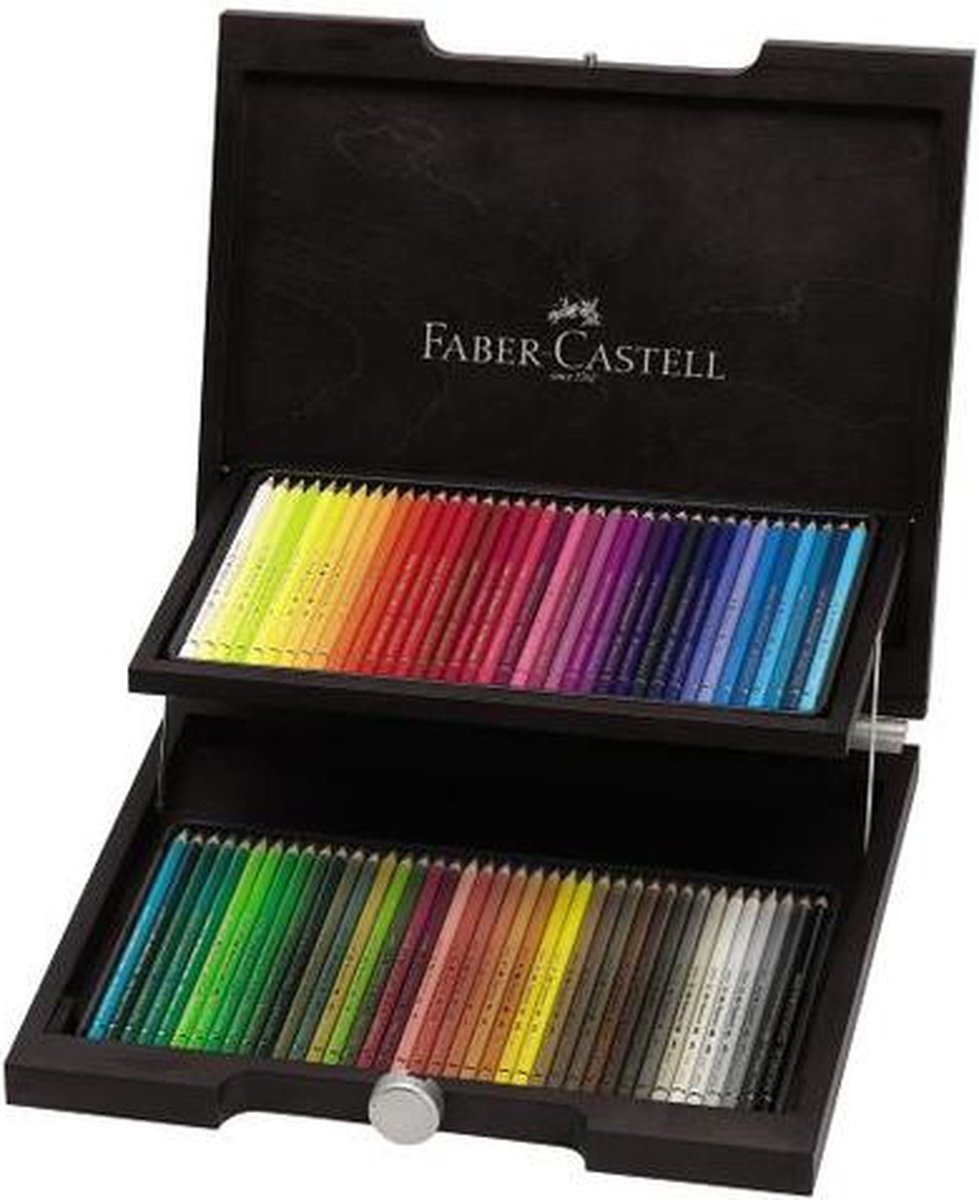 Matite colorate Faber-castell - polychromos - custodia in legno - 72 pezzi - fc-110072