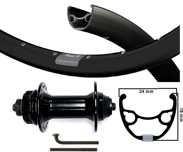 Ruota anteriore kgs 28 pollici (622) RIM + Spaak ZW Centerlock