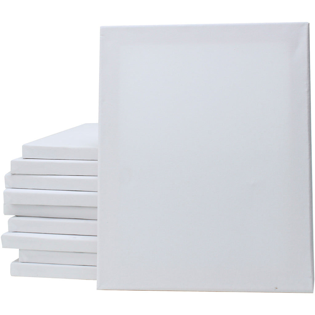 Creativ company lienzo tensado, d: 1,6 cm, medidas 40x50 cm, 280 gr, blanco, 20 piezas 1 caja
